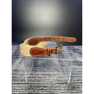 Dooney & Bourke Vintage Beige/Brown Size 32 /80cm Leather/Wool Belt